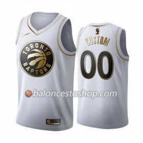 Camiseta Hombre NBA Toronto Raptors Personalizadas 2019-20 Nike Blanco Golden Edition Swingman
